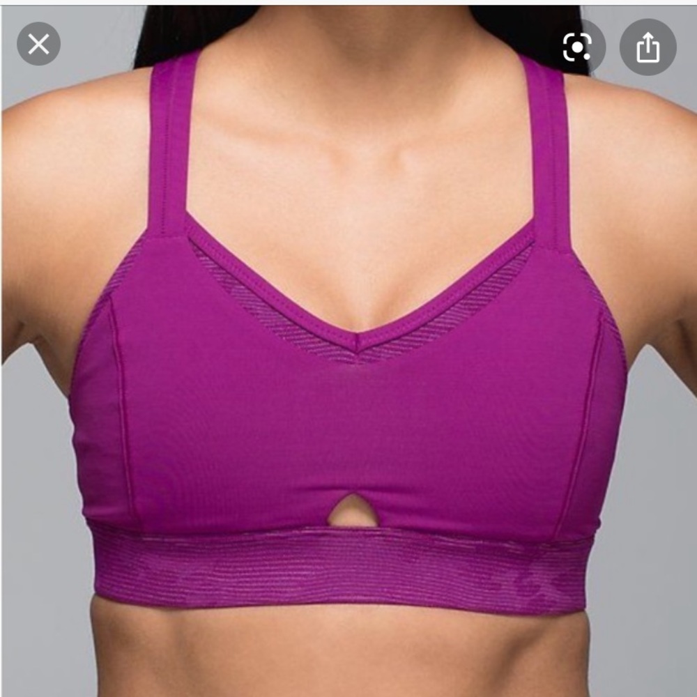 Lululemon size 4 purple/pink sports bra rare